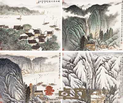 宋玉麟 四季山水 镜心 37×45cm
